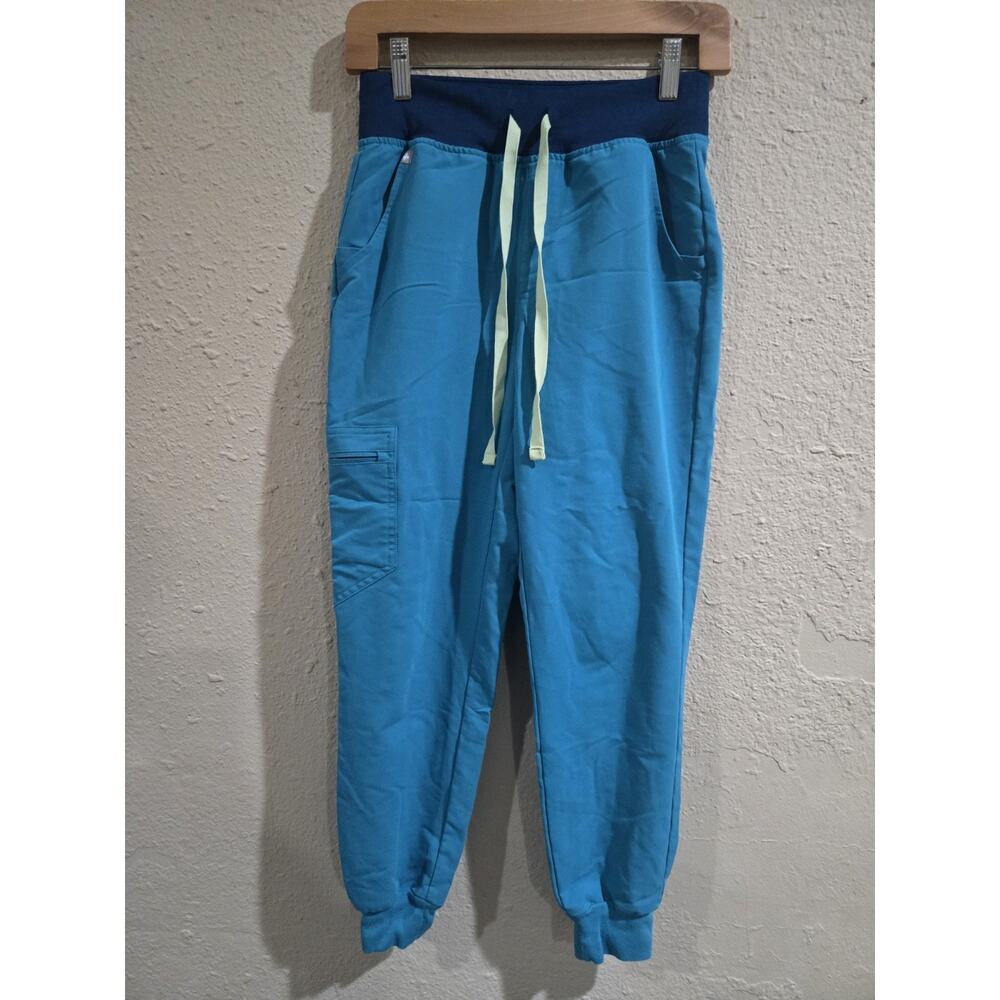 Figs Technical Collection Jogger Uniform Scrubs Pants, Teal Women's Size XS